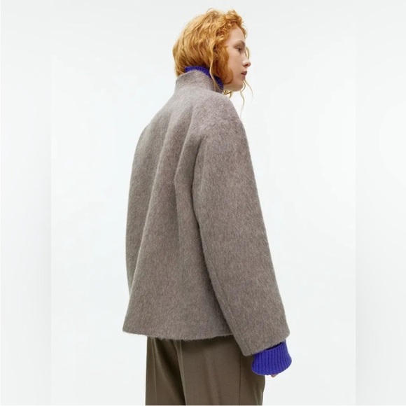 Arket Double-Face Brushed Wool Coat Manteco Wool-Blend Brown 36 EUC - Picture 12 of 14